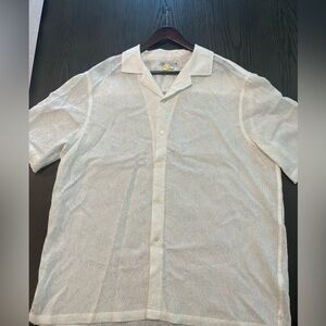 Zara men’s cream textured shirt gently worn